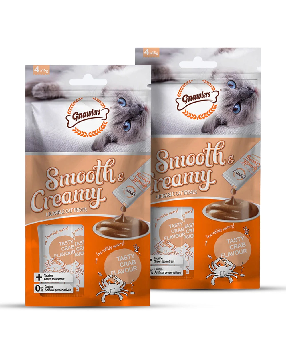Gnawlers creamy treats crab flavour for cats 60 g
