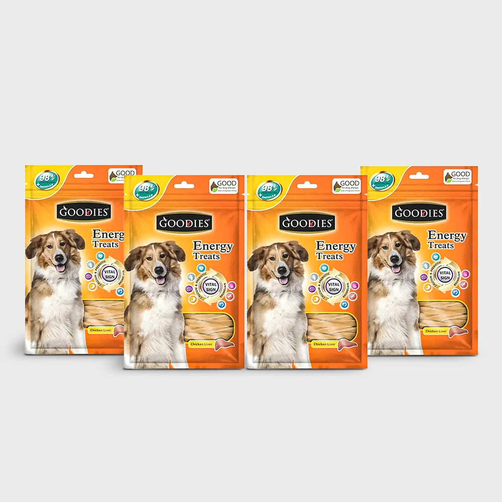Goodies energy treats chicken liver flavour dog dental treat 500g