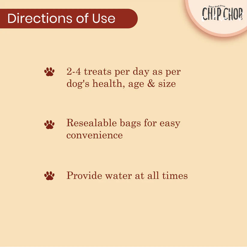 Chip chops dog treats   devilled chicken sausage