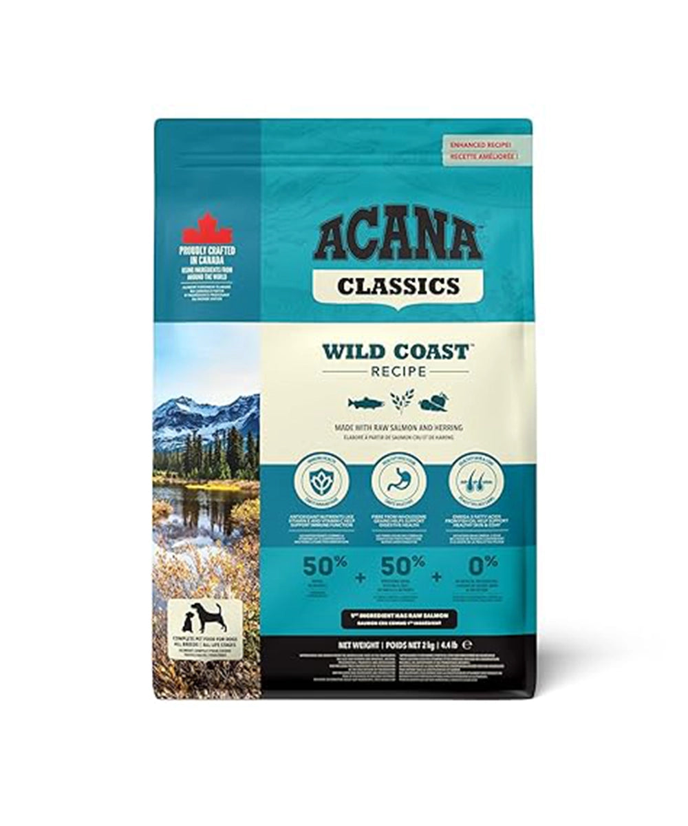 Acana wild coast fish formula dry dog food (all breeds & ages) 2kg