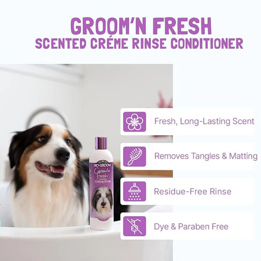 Bio groom groom n fresh scented creme rinse conditioner – 355 ml