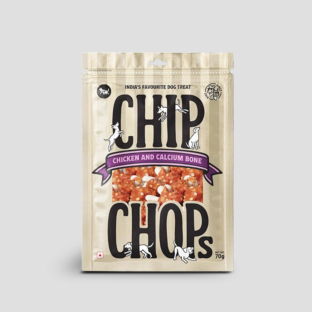 Chip Chops Dog Treats - Chicken & Calcium Bone - 70 g