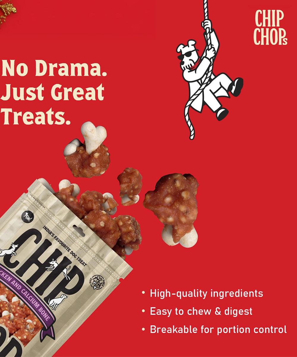 Chip chops dog treats   chicken & calcium bone   70 g