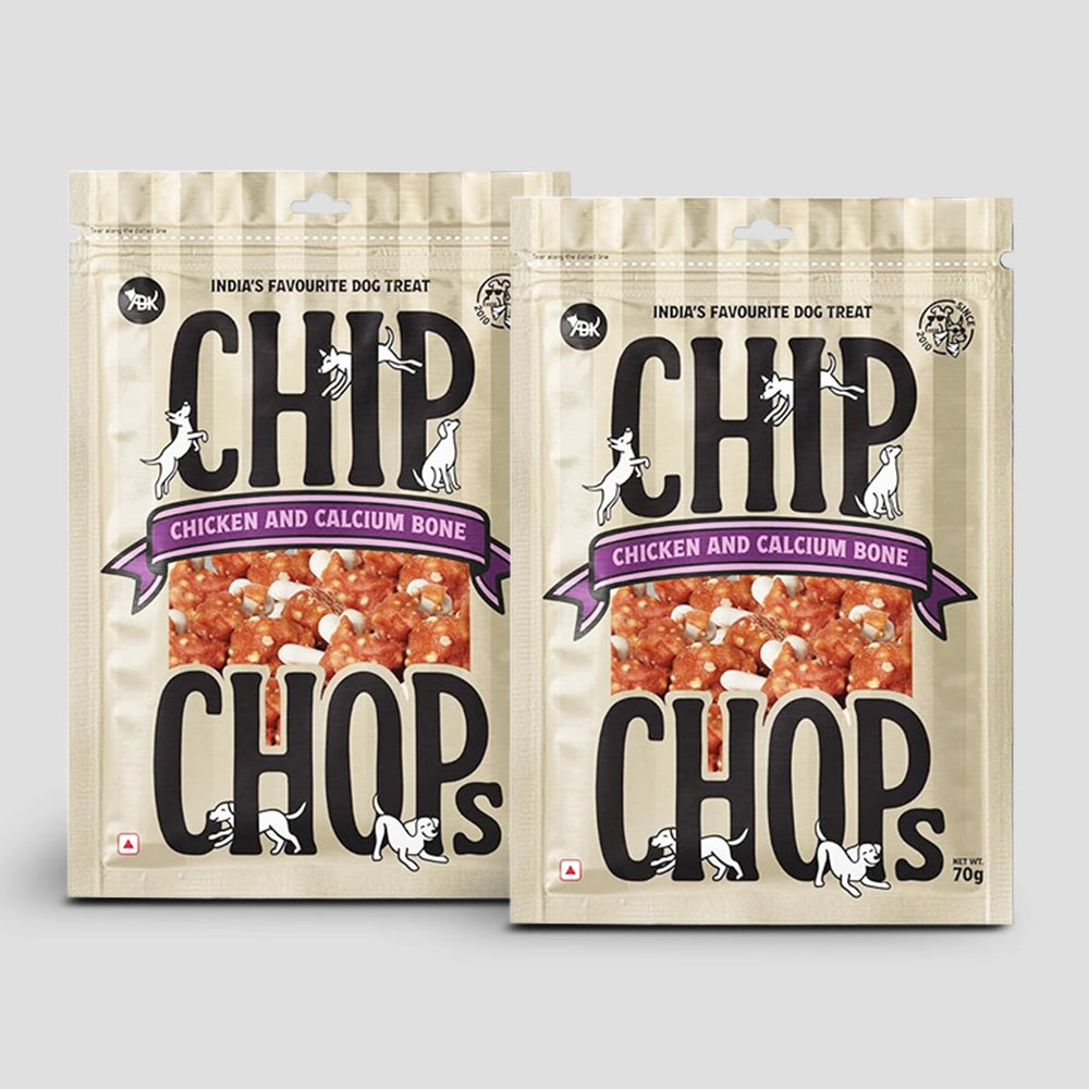 Chip Chops Dog Treats - Chicken & Calcium Bone - 70 g