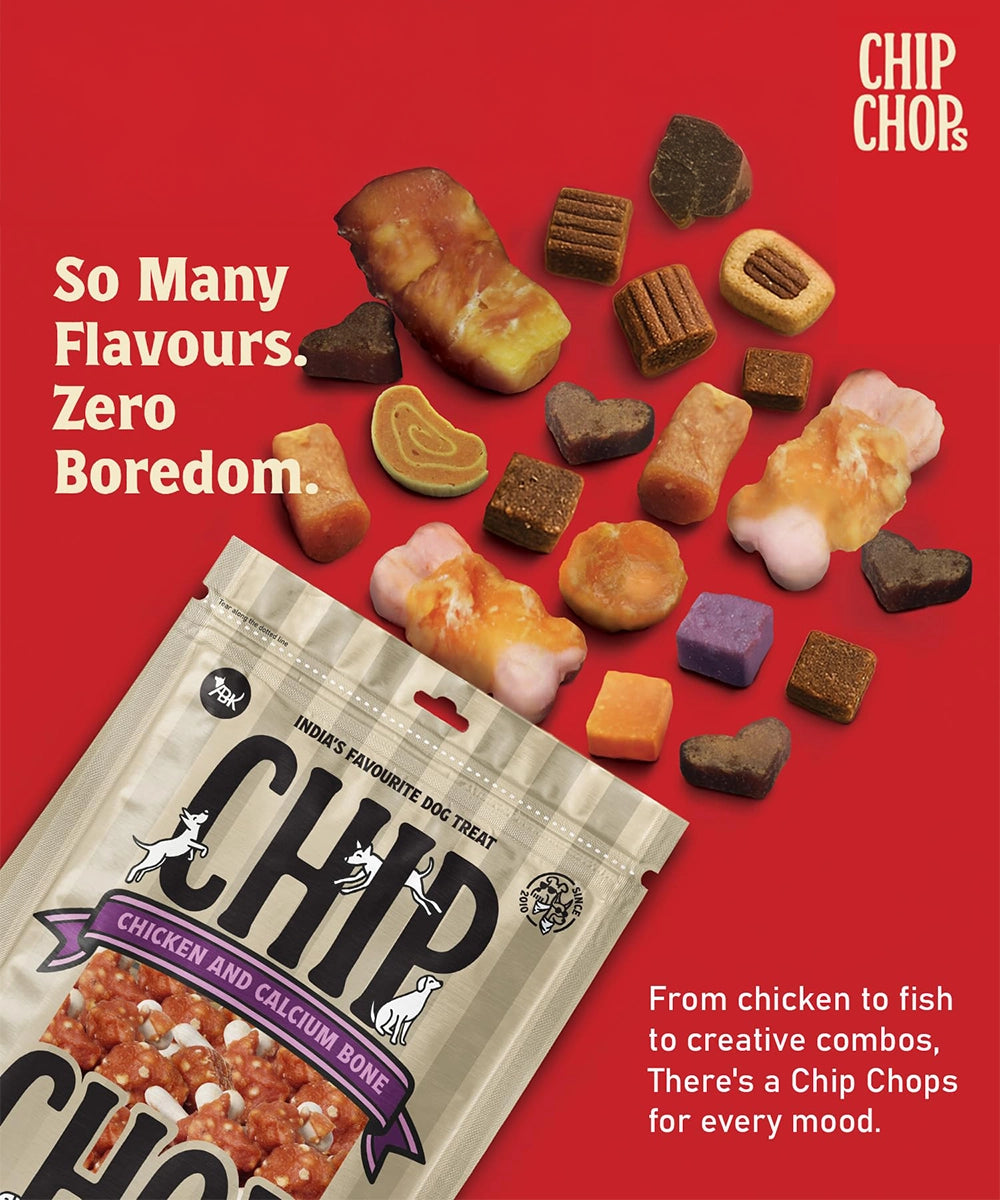 Chip chops dog treats   chicken & calcium bone   70 g