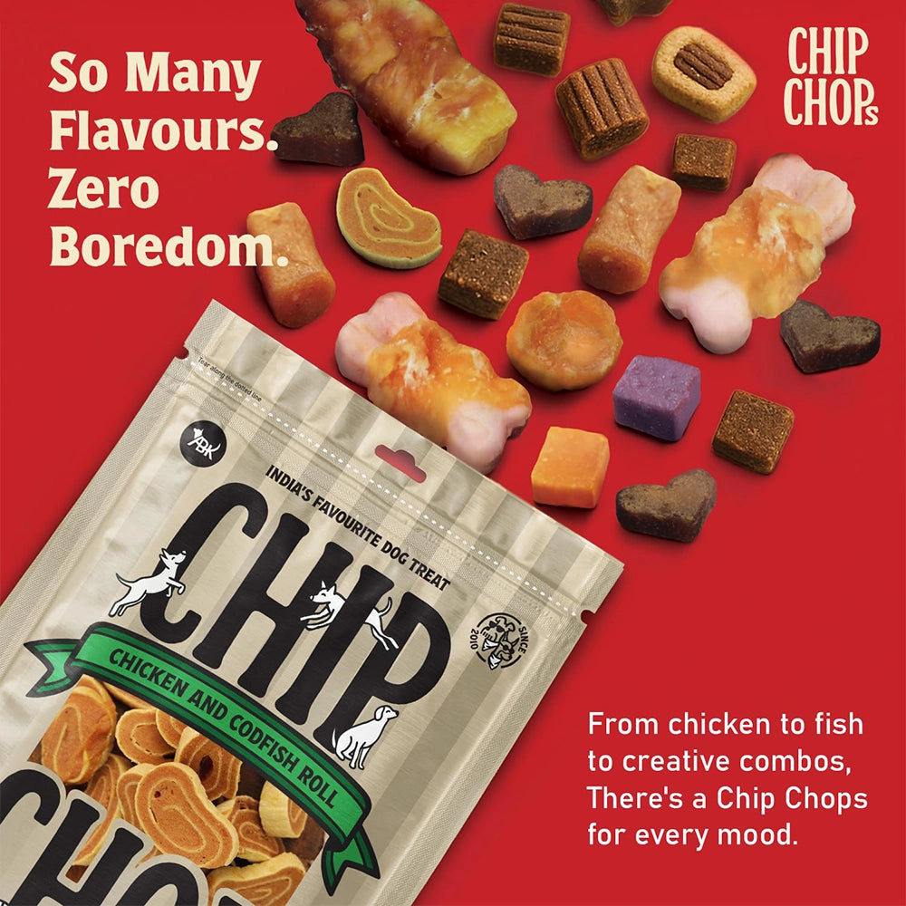 Chip Chops Dog Treats - Chicken & Codfish Roll