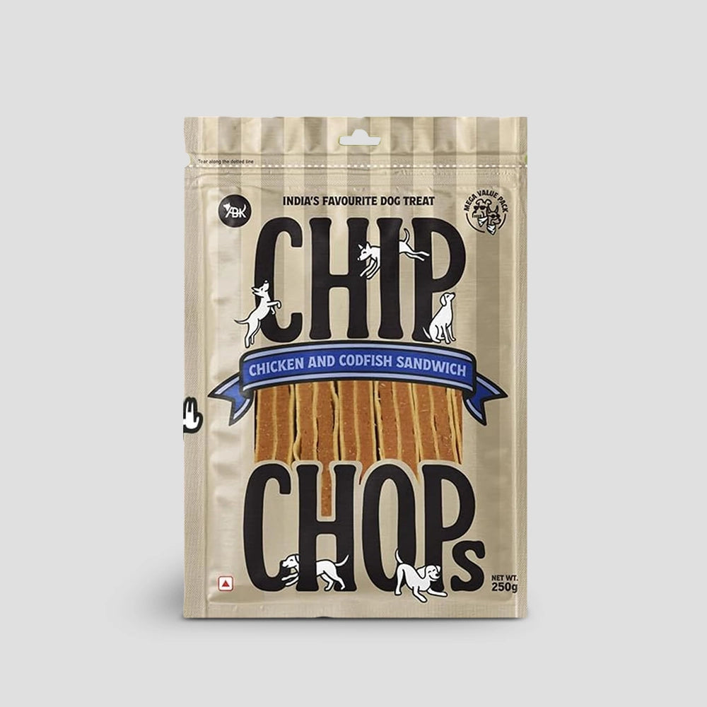 Chip Chops Dog Treats - Chicken & Codfish Sandwich