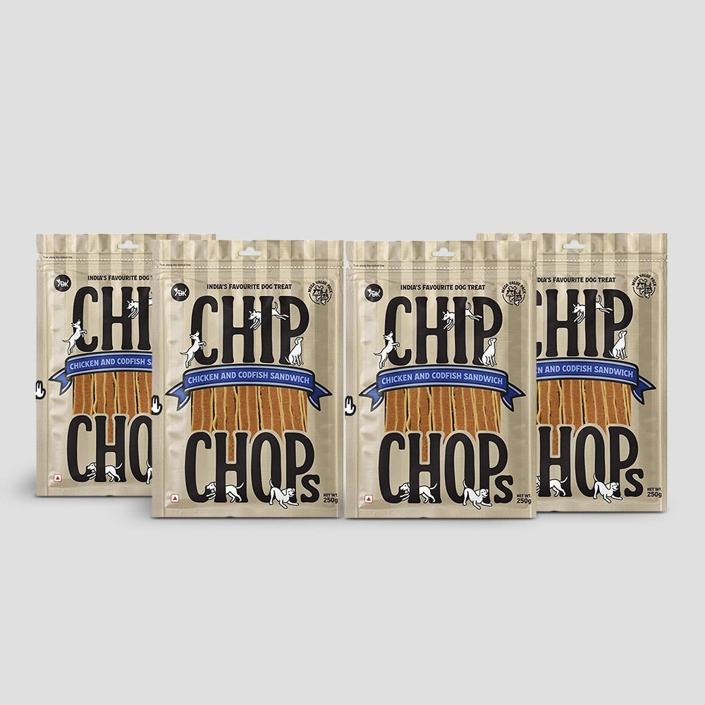 Chip Chops Dog Treats - Chicken & Codfish Sandwich
