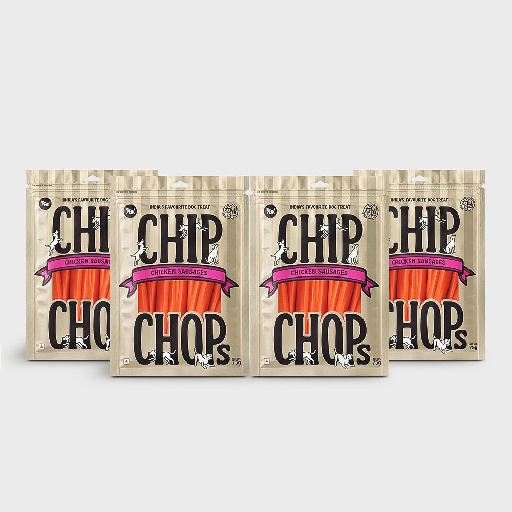 Chip chops dog treats   devilled chicken sausage