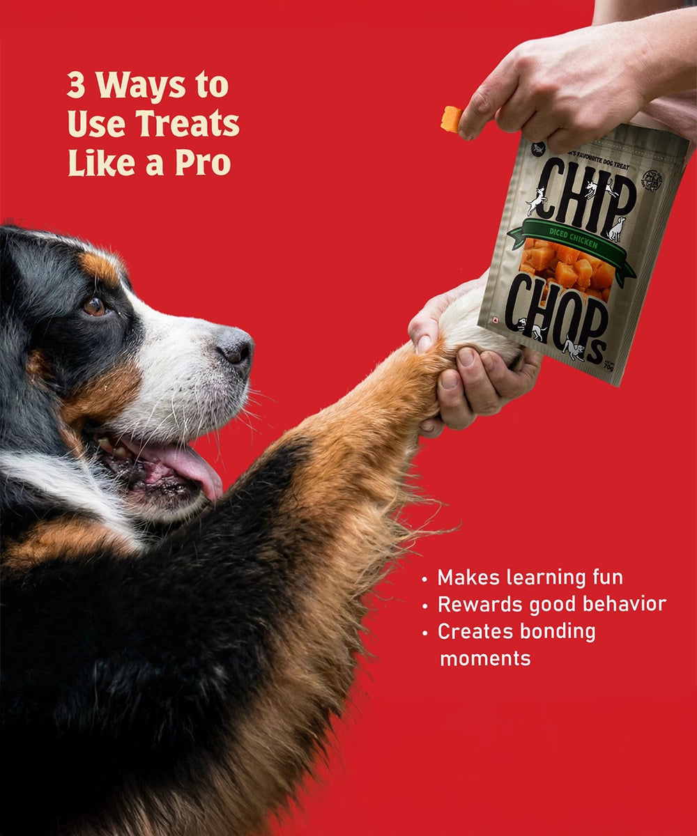Chip chops dog treats   diced chicken