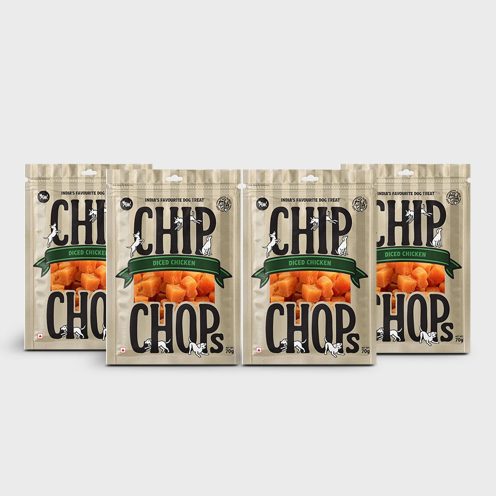 Chip chops dog treats   diced chicken