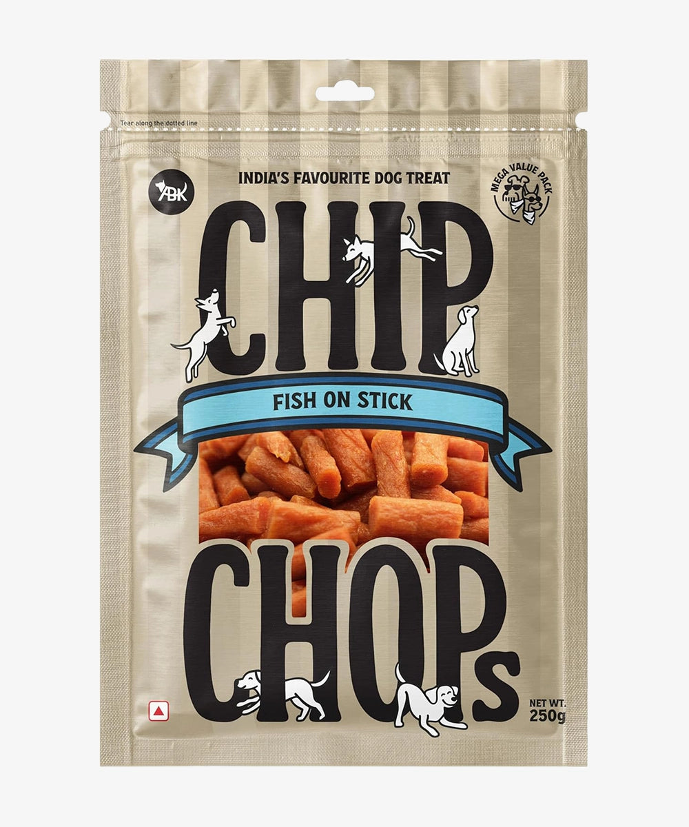 Chip chops dog treats   fish on stick