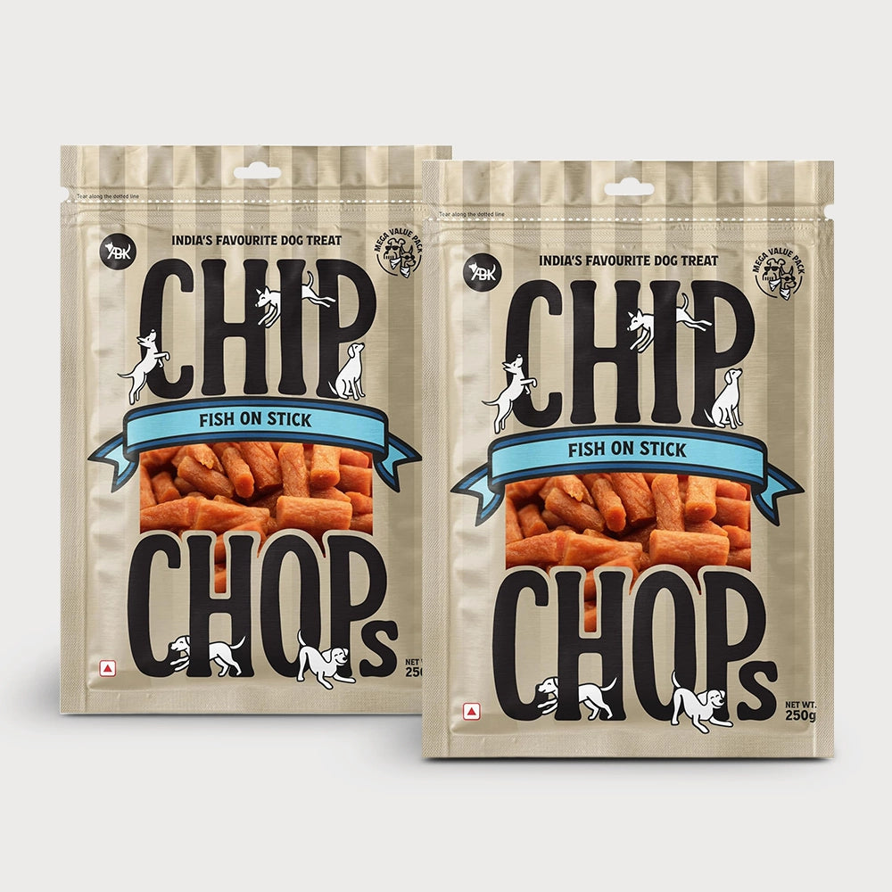 Chip chops dog treats   fish on stick