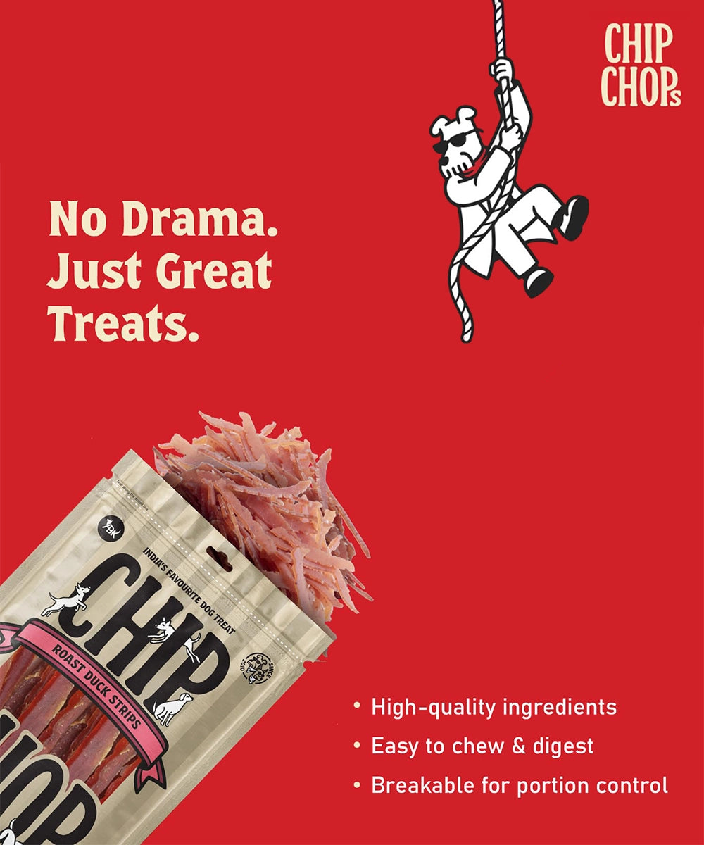 Chip chops dog treats   roast duck