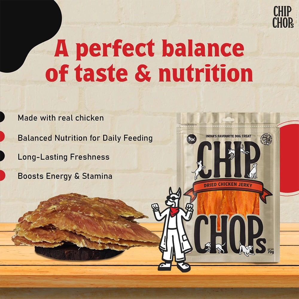 Chip chops dog treats   sun dried chicken jerky