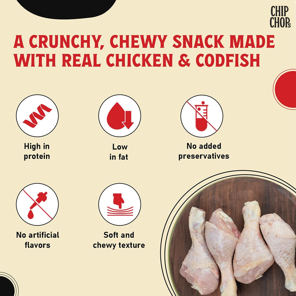 Chip chops dog treats   sun dried chicken jerky