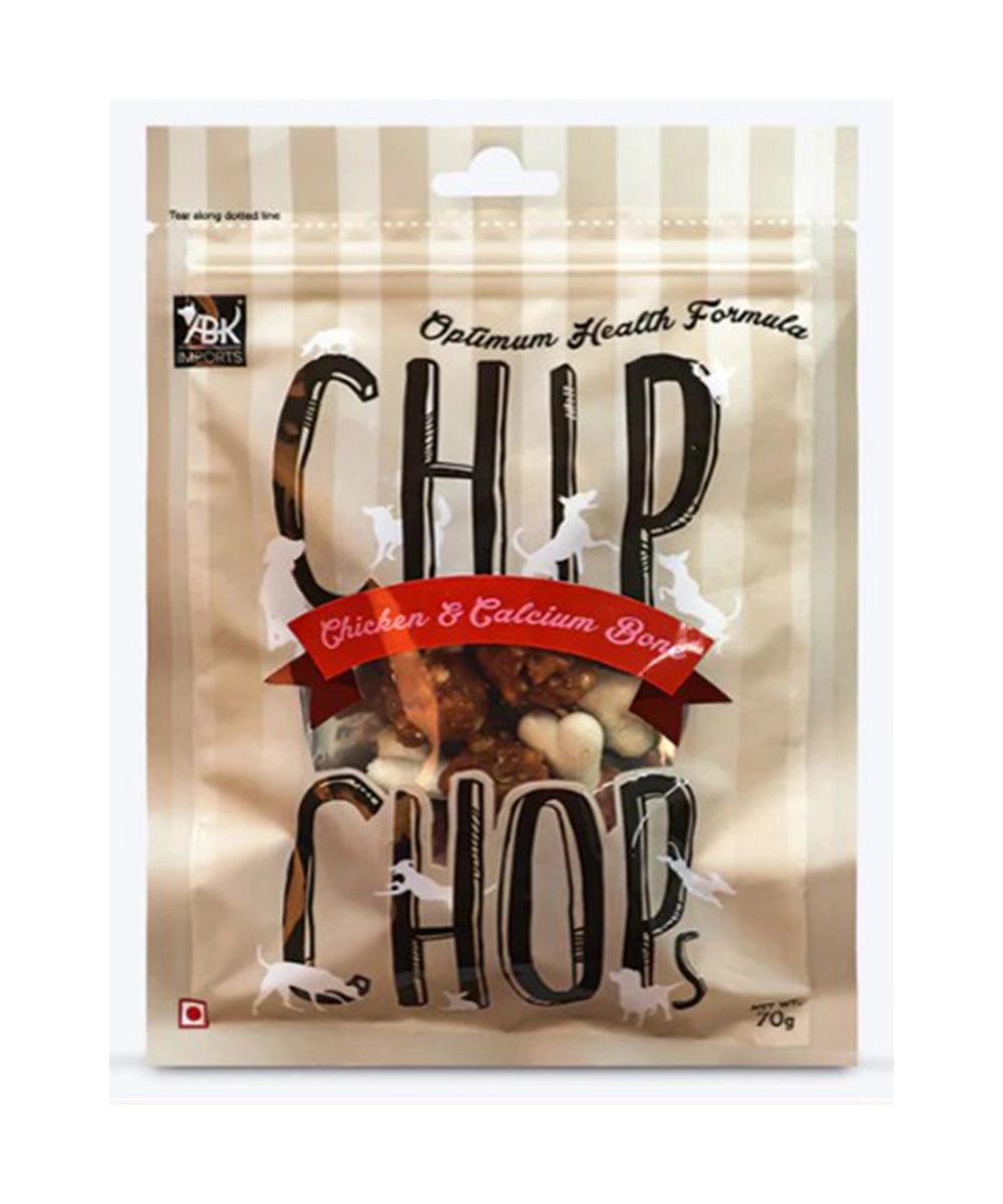 Chip chops dog treats   chicken & calcium bone   70 g
