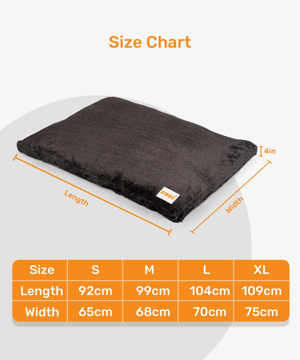 Faux Fur Flat Bed, Grey