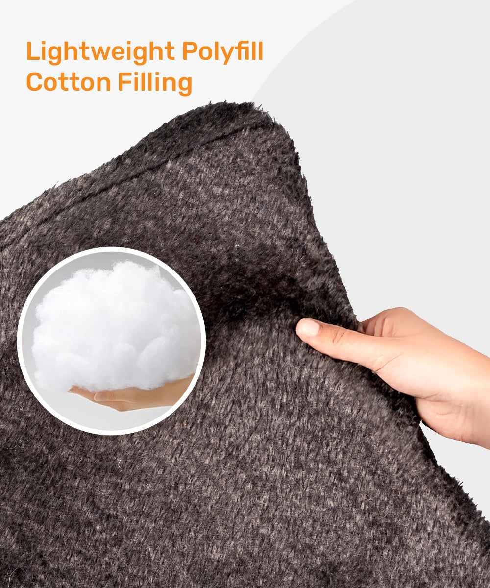 Faux fur flat bed, grey