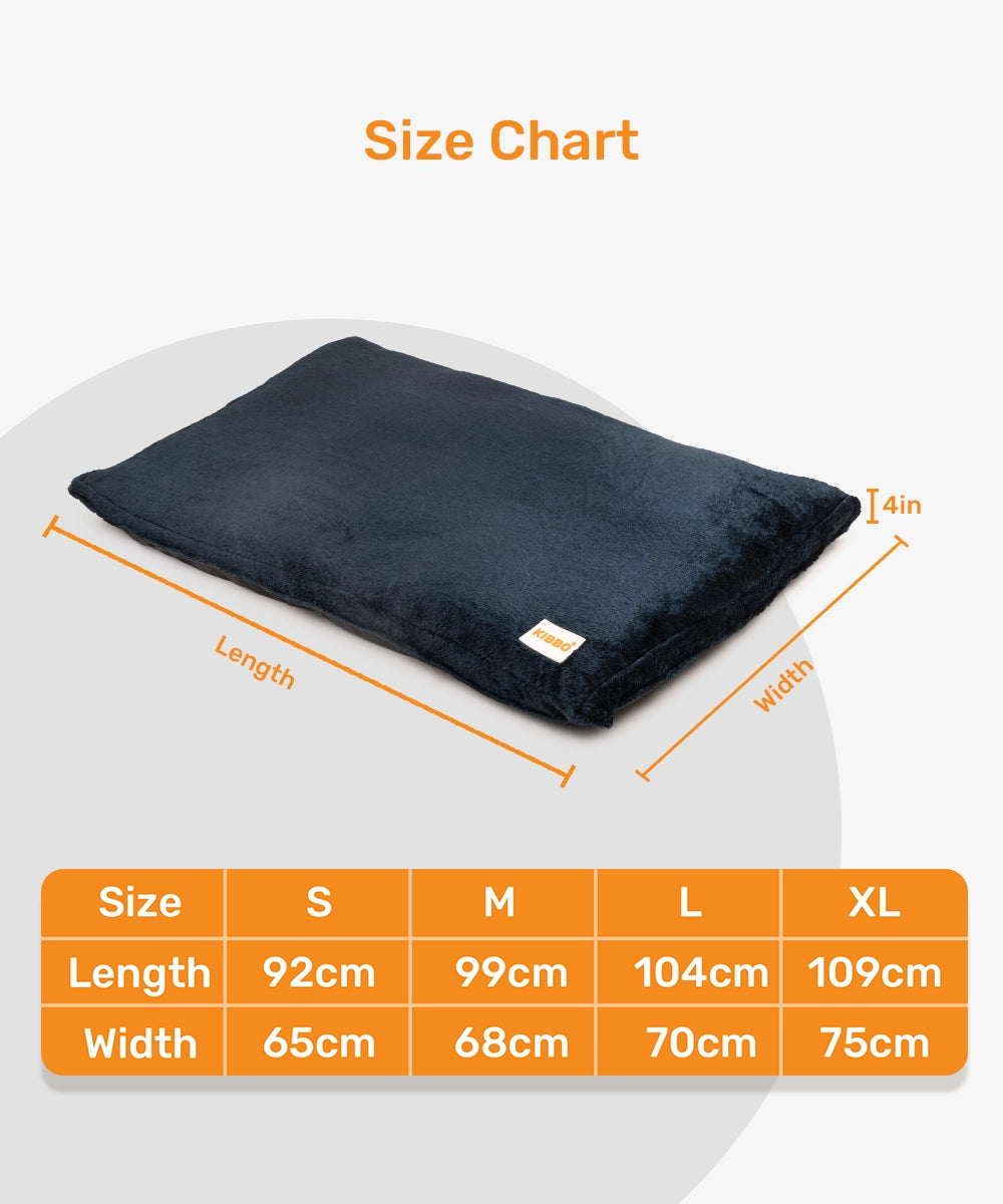 Faux fur flat bed blue