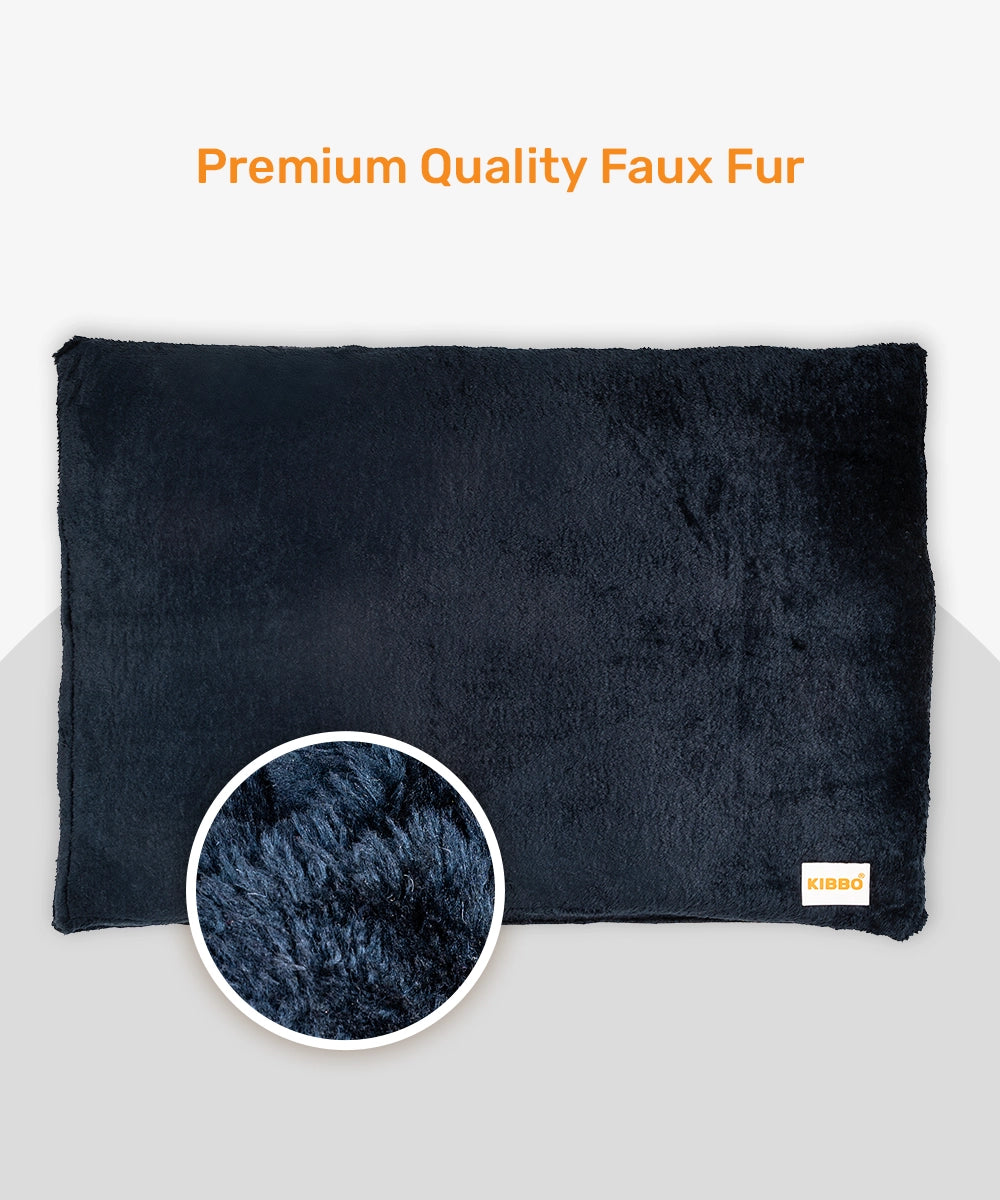 Faux Fur Flat Bed Blue
