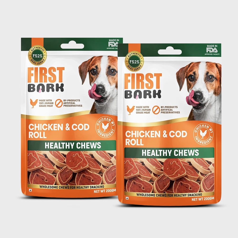 First Bark Chicken & Cod Fish ROLL 70gm