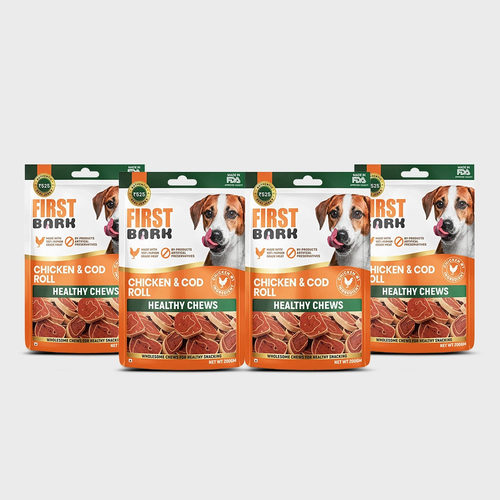 First Bark Chicken & Cod Fish ROLL 70gm