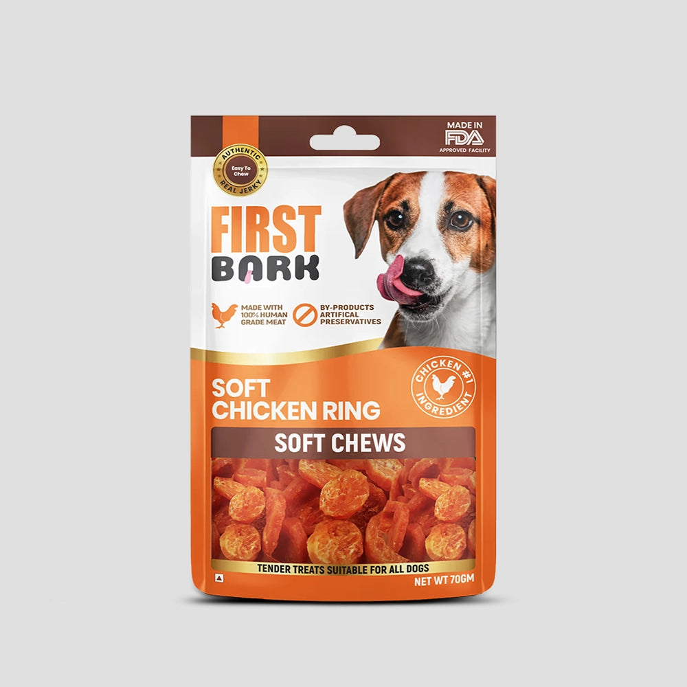 First Bark Soft Chicken Ring Dog Treat 70g