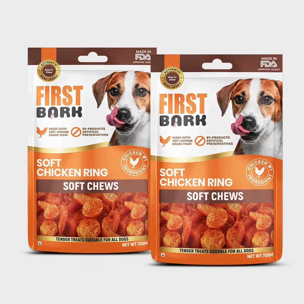 First Bark Soft Chicken Ring Dog Treat 70g