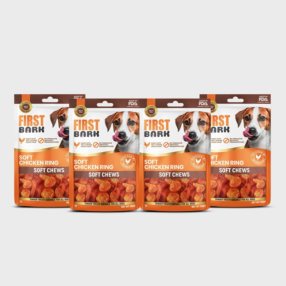 First Bark Soft Chicken Ring Dog Treat 70g