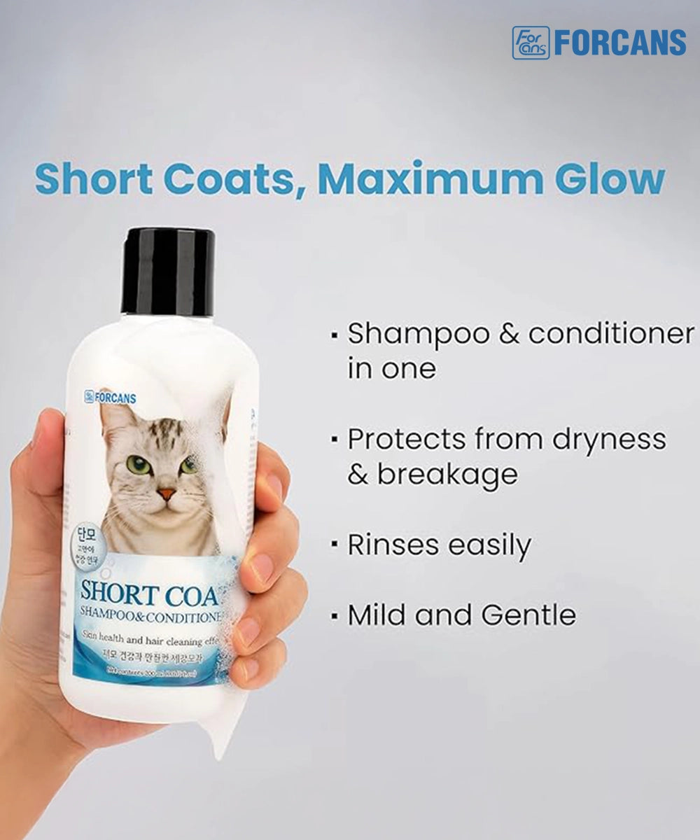 Forcans cat short coat shampoo & conditioner
