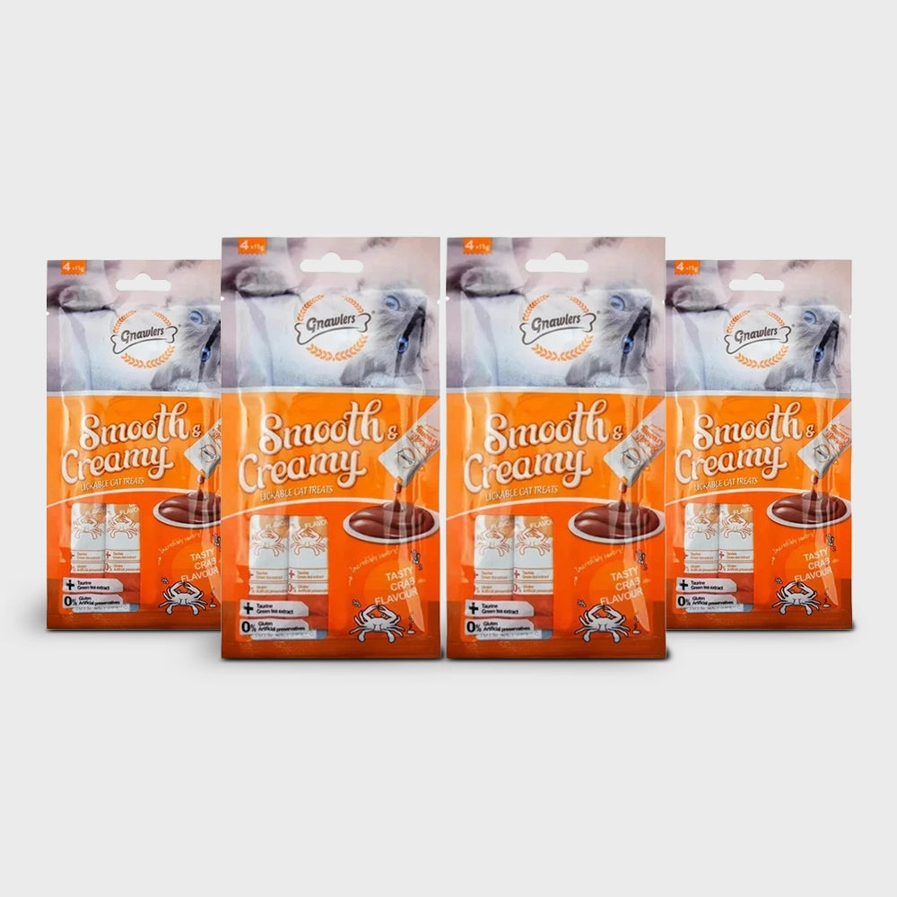 Gnawlers creamy treats crab flavour for cats  60 g