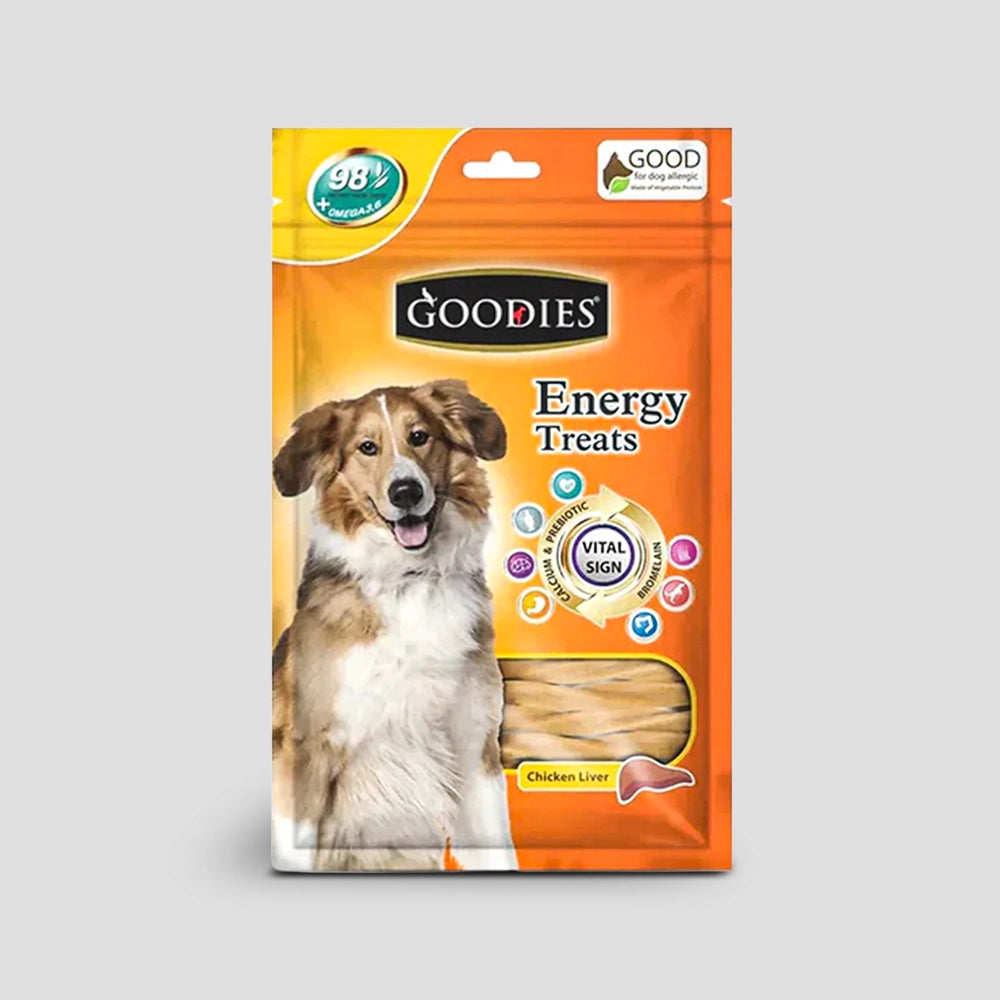 Goodies energy treats chicken liver flavour dog dental treat   500g
