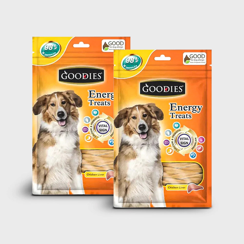 Goodies energy treats chicken liver flavour dog dental treat   500g