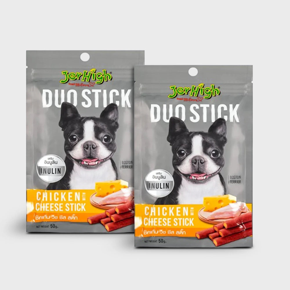 JerHigh Duo Stick Dog Treat - Chicken with Cheese