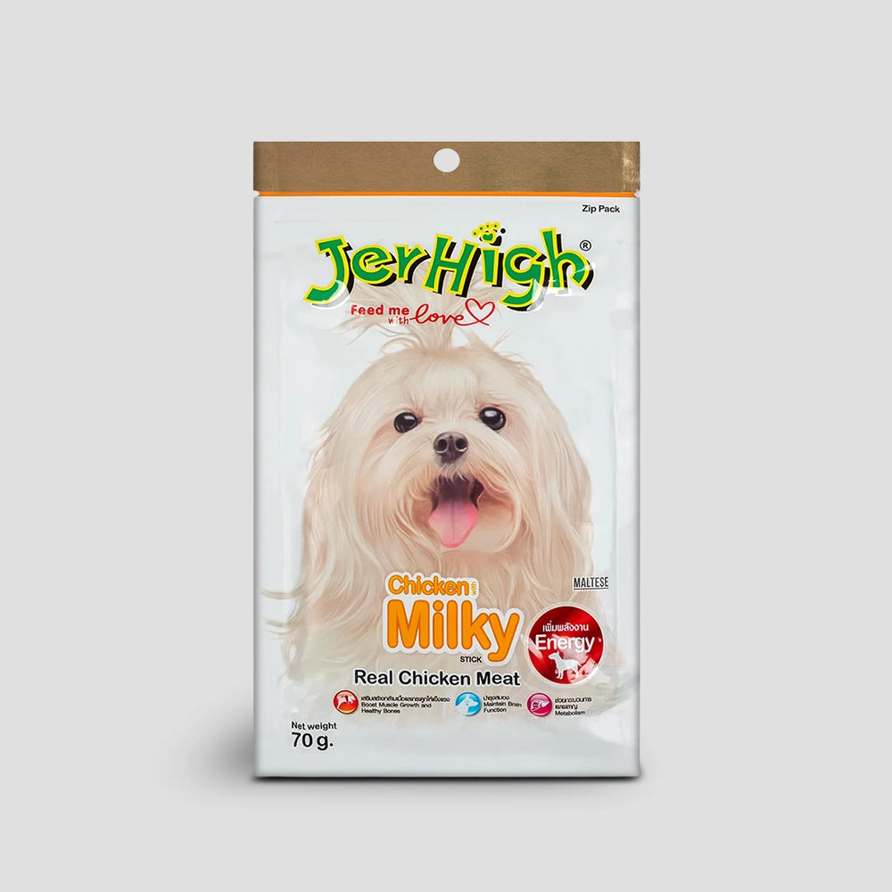 JerHigh Milky Dog Treats with Real Chicken Meat