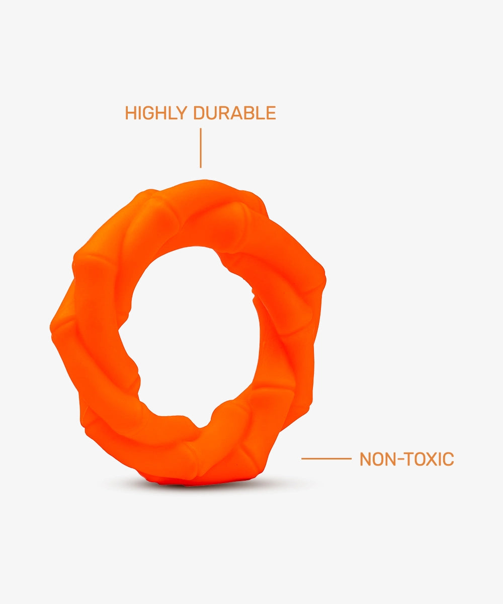 Rubber toy, knotted ring, orange