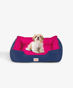 Load image into Gallery viewer, Waterproof Lounger Bed, Navy Blue &amp; Pink
