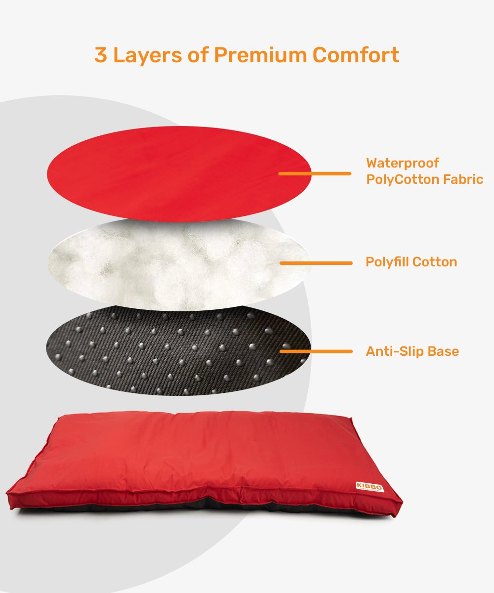 Waterproof Flat Bed Red